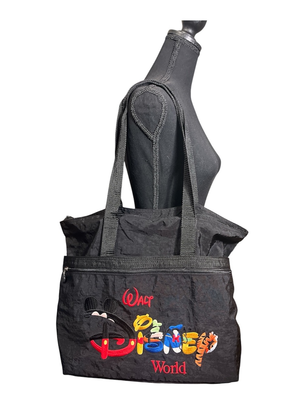 Disney Black Embroidered Walt Disney World Tote
